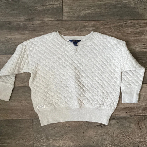 Polo Ralph Lauren Other - Polo Ralph Lauren Kids Gray Quilted Pullover Sweatshirt